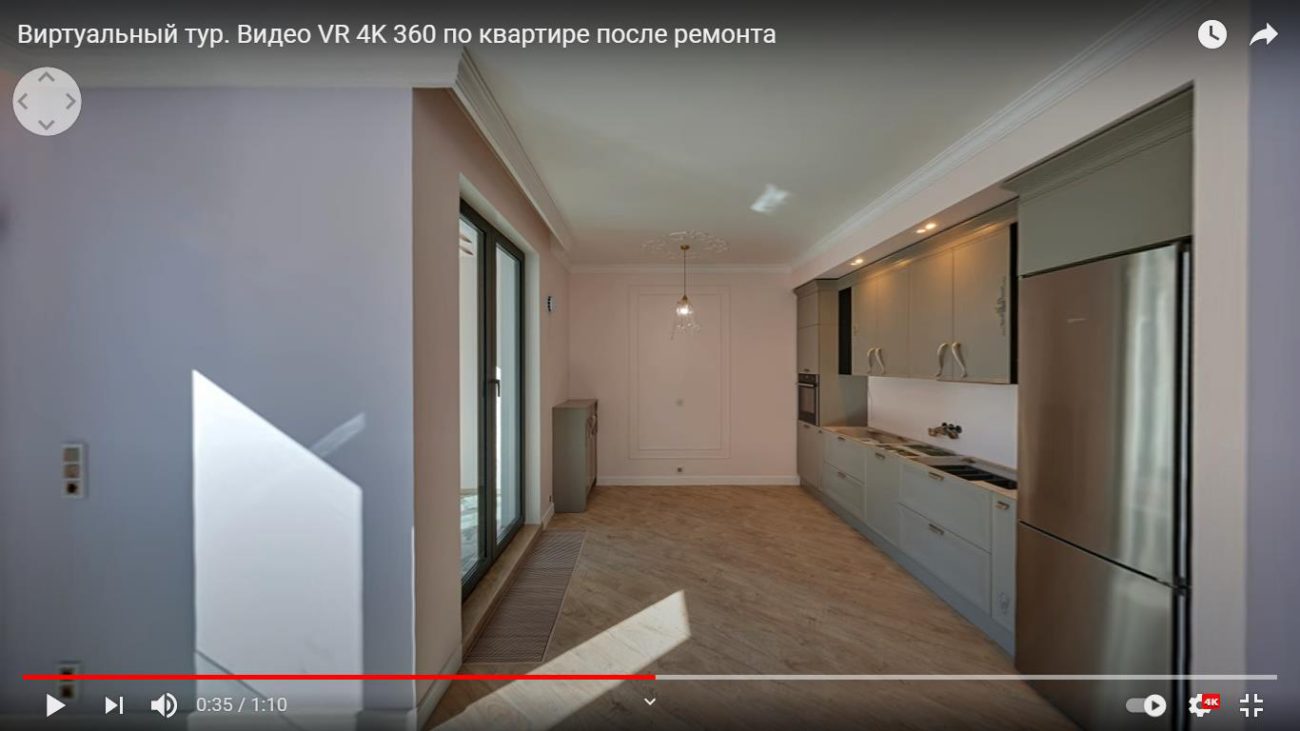 Виртуальный тур. Видео VR. Квартира после ремонта