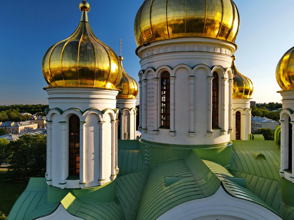 Аэрофотосъёмка собора в Пушкине